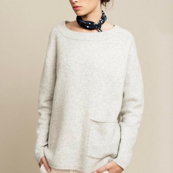 Hansel from Basel Light Gray Oversized Wool Blend Sweater Size 1 S/M - Picture 10 of 10